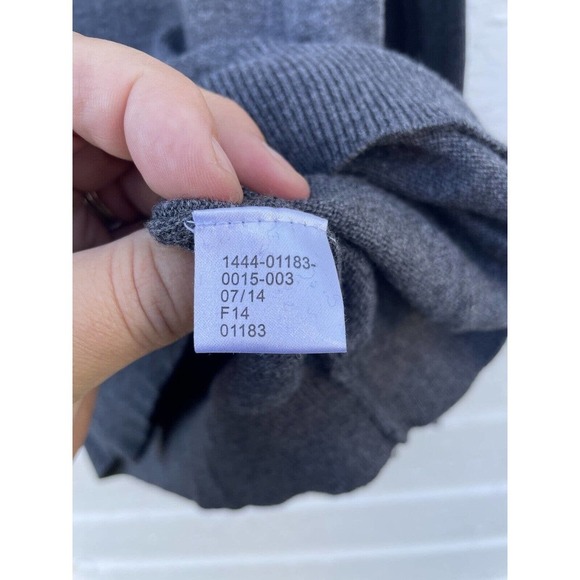 JOS A BANK V-neck Sweater Pullover Fine Cotton Cashmere XXL Gray Preppy - Picture 4 of 5